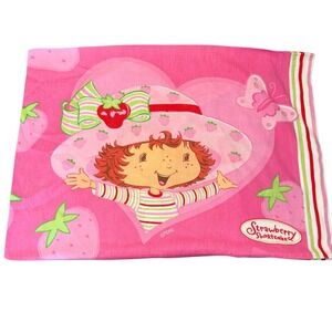 Vintage Strawberry Shortcake Double Side Pillowcase Standard Y2K